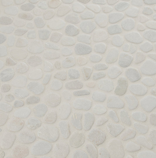 WHITE PEBBLES MESH BACKED