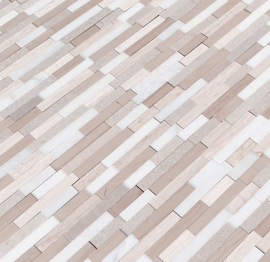 ARCTIC STORM INTERLOCKING 3D PEEL AND STICK