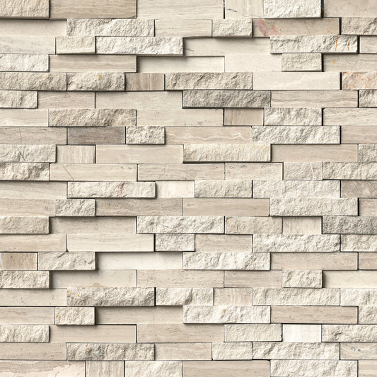 WHITE QUARRY SPLITFACE MOSAIC