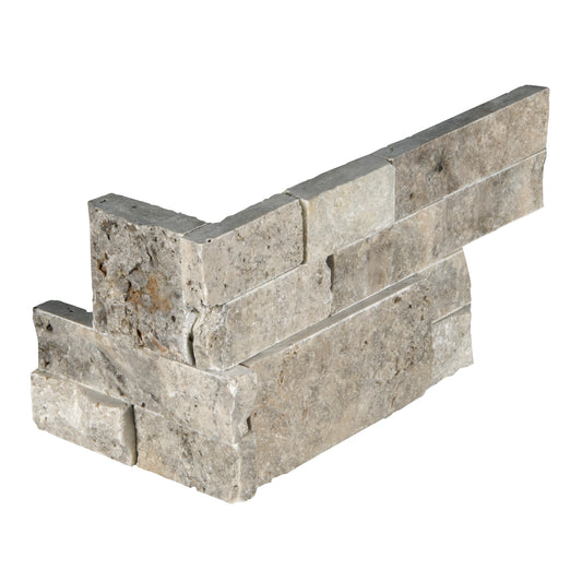 SILVER TRAVERTINE LEDGER CORNER