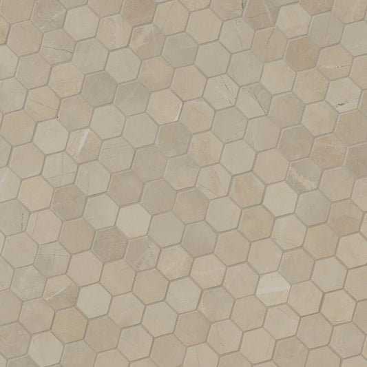 SANDE CREAM 2X2 HEXAGON MATTE