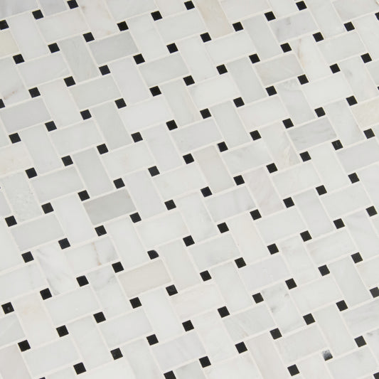 ARABESCATO CARRARA BASKETWEAVE MOSAIC