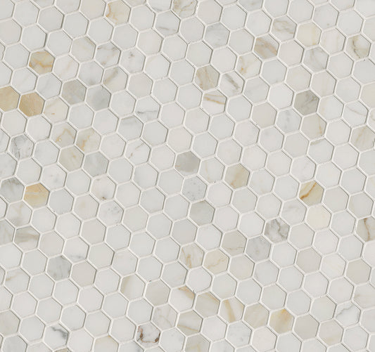 CALACATTA GOLD 1" HEXAGON MOSAIC