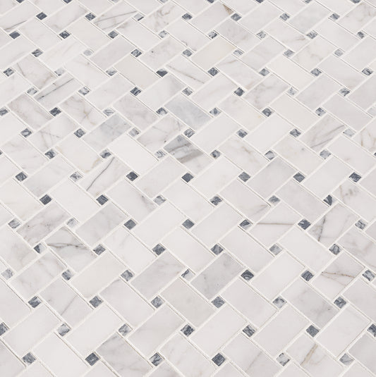 CALACATTA CRESSA BASKETWEAVE MOSAIC