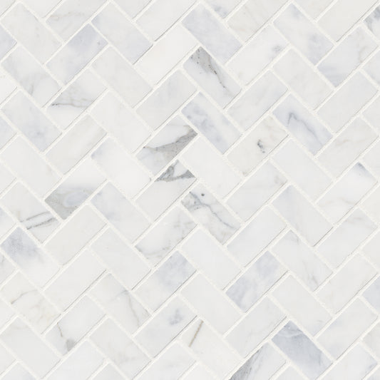CALACATTA CRESSA HERRINGBONE MOSAIC