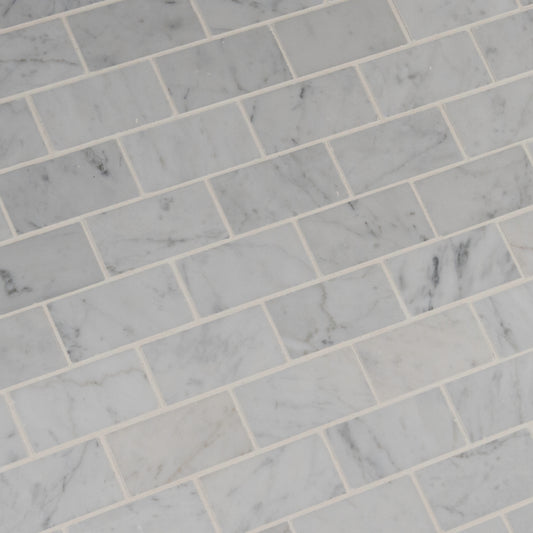 CARRARA WHITE 2X4 MOSAIC