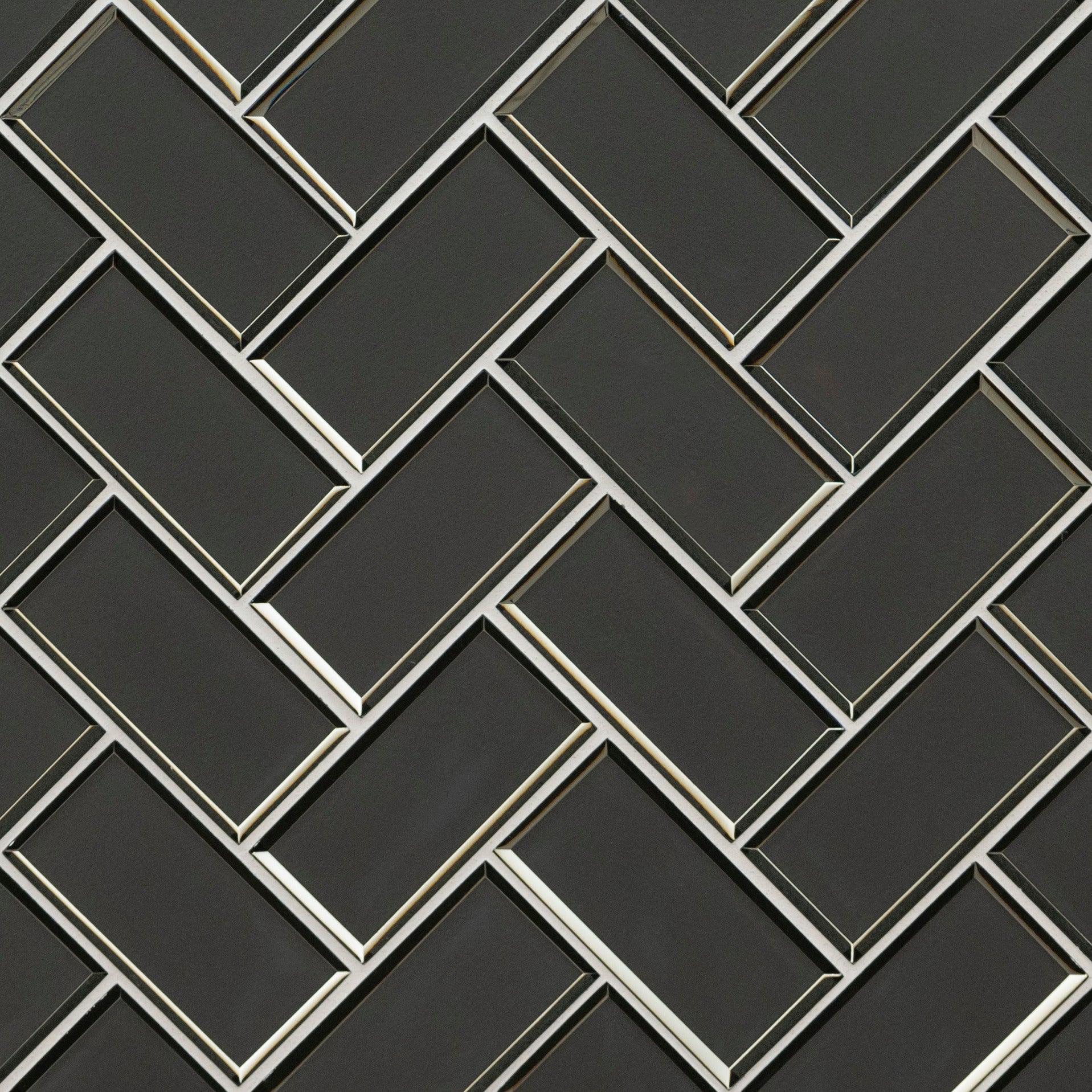METALLIC GRAY BEVEL HERRINGBONE