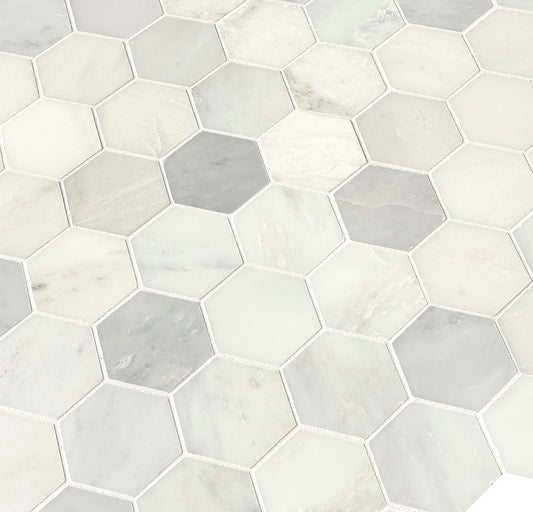 GREECIAN WHITE 3 HEXAGON MOSAIC
