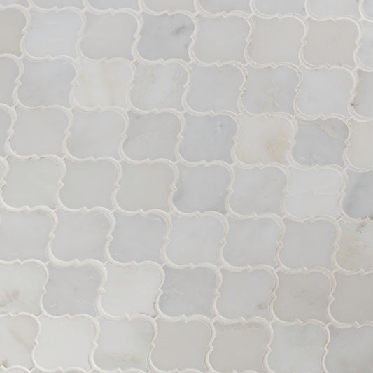 GREECIAN WHITE ARABESQUE MOSAIC
