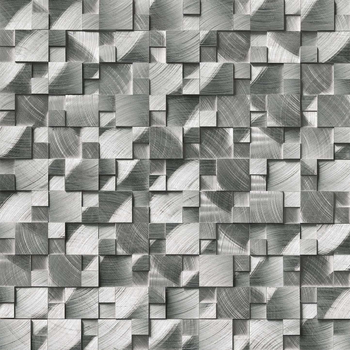 SILVER ALUMINUM BRUSHED 3D