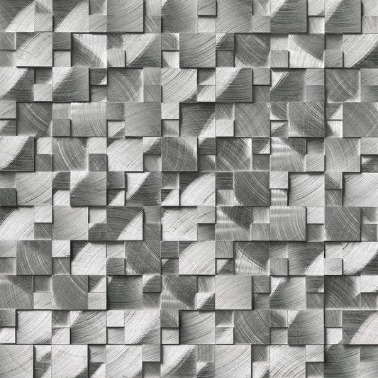SILVER ALUMINUM BRUSHED 3D