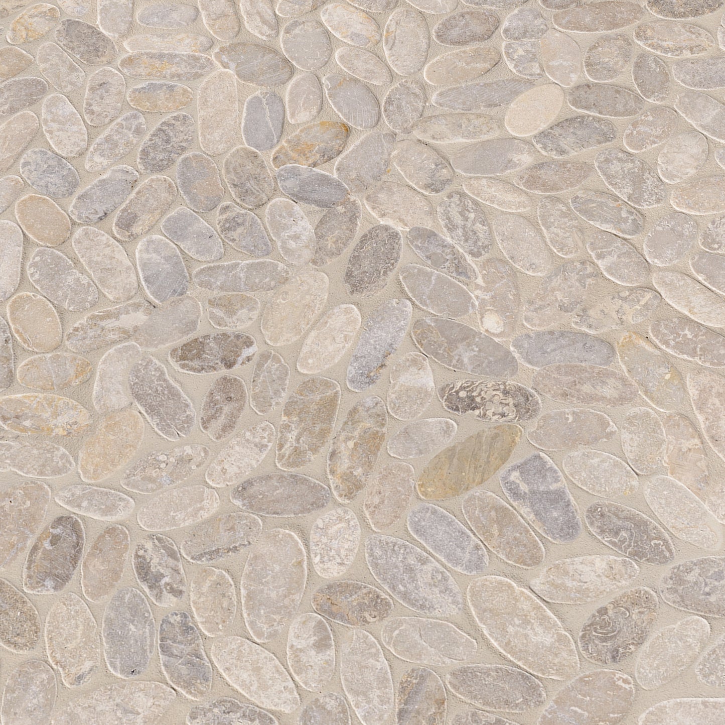 SLICED ASH PEBBLES MESH BACKED