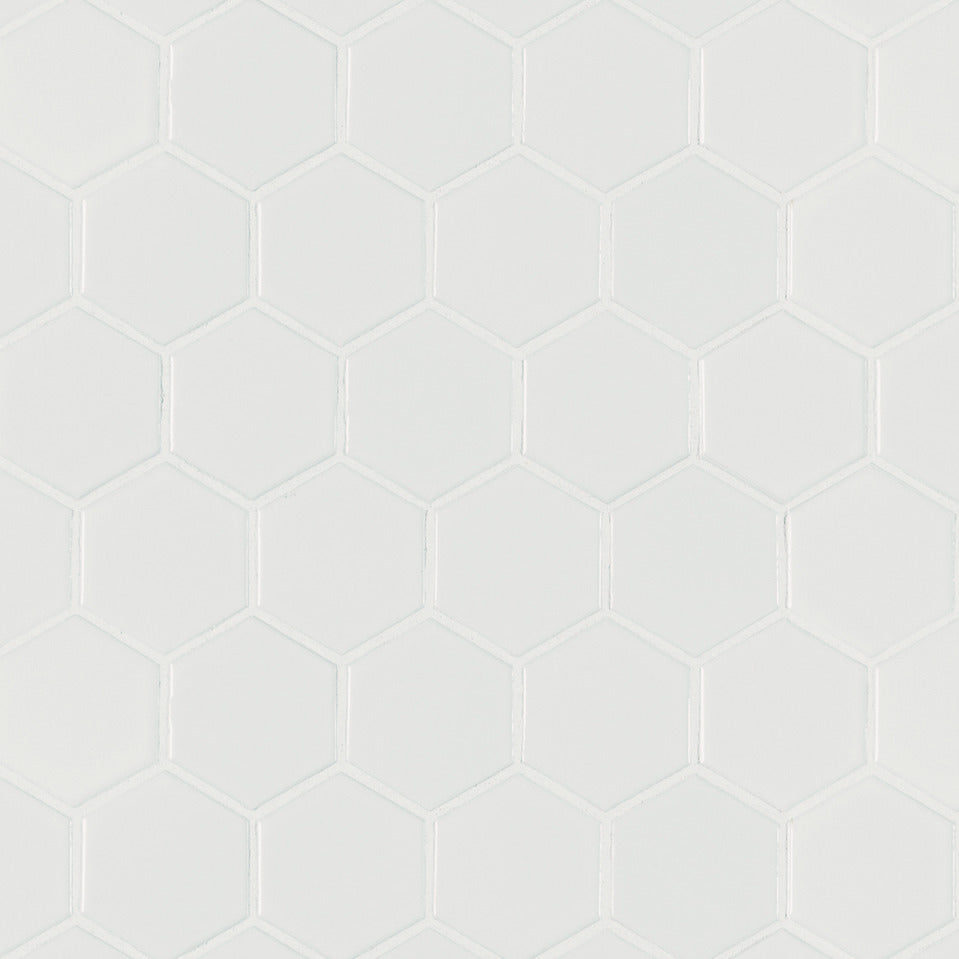 WHITE MATTE 2" HEX 6MM