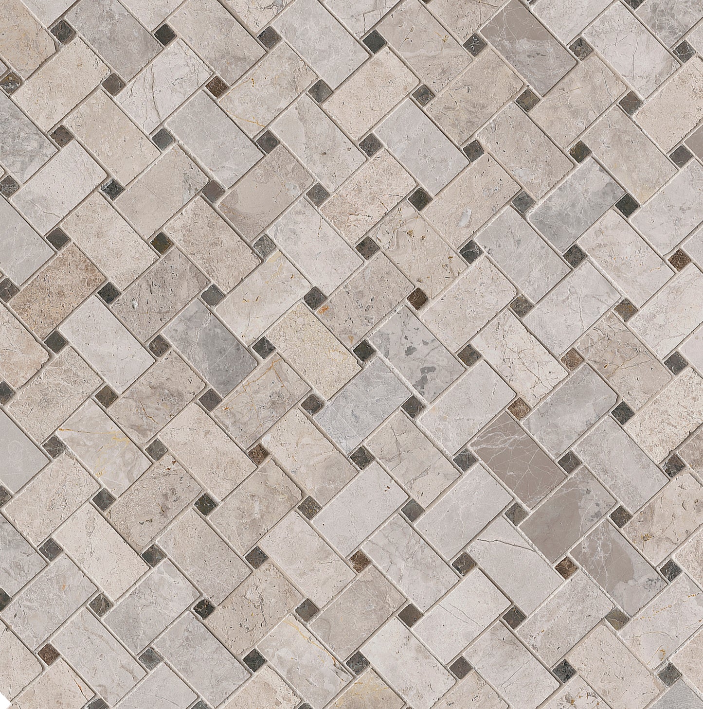 TUNDRA GRAY BASKET WEAVE MOSAIC